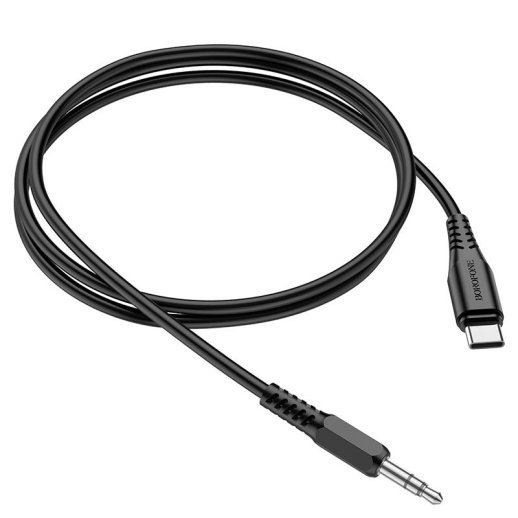 Кабель BOROFONE BL8 AUX TYPE-C - jack 3.5мм 1 МЕТР ЧОРНИЙ