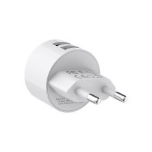 Мережевий зарядний пристрій BOROFONE BA23A Brilliant dual USB 2.4A