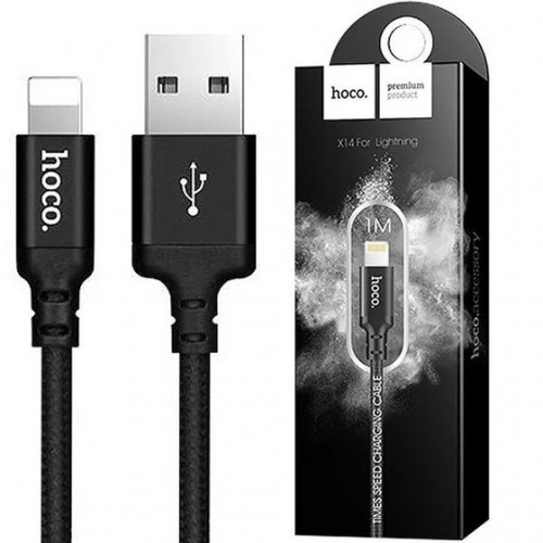 USB Cable Hoco X14 Times Lightning 1m Black
