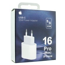 Мережевий зарядний пристрій TYPE-C PD 35W MHJE3ZM/A 16 PRO MAX 5G MODEL A2347 В ЧОРНІЙ УПАКУВЦІ