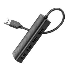USB HUB HOCO HB41 4в1 Easy safety (4 порти USB 2.0), 1.20м