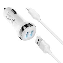 АЗУ HOCO Z40 (2USB/2.4A) + USB - Lightning (12pc) (белый)