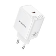 Мережевий зарядний пристрій BOROFONE BN33 PD 40W USB-C, білий