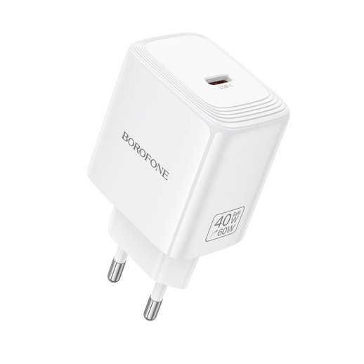 Мережевий зарядний пристрій BOROFONE BN33 PD 40W USB-C, білий