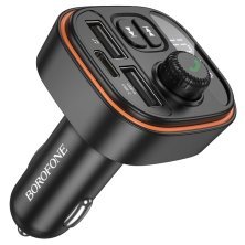 FM Модулятор BOROFONE BC59 з підтримкою швидкого заряджання QC3.0  Bluetooth / гучномовець