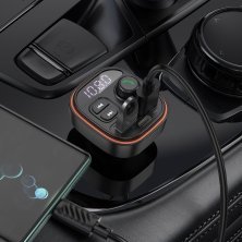 FM Модулятор BOROFONE BC59 з підтримкою швидкого заряджання QC3.0  Bluetooth / гучномовець