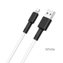 USB кабель BOROFONE BX31 Soft silicone charging data USB - Lightning, білий