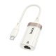 Адаптер HOCO UA41B Crystal (Type-C - RJ45), 100 Mbps, абрикосовий