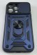 Armor Case With Curtain for Apple Iphone 13 Pro Dark Blue