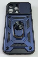 Armor Case With Curtain for Apple Iphone 13 Pro Dark Blue