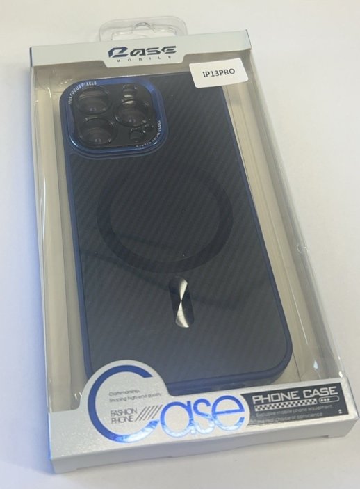 Case Carbone Shield Magsafe  for Apple Iphone 13 Pro Dark Blue