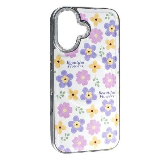 Накладка Cute Flowers Case with MagSafe для Apple iPhone 16 Milk