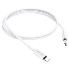 Кабель BOROFONE BL9 AUX Lightning - jack 3.5мм 1МЕТР БІЛИЙ