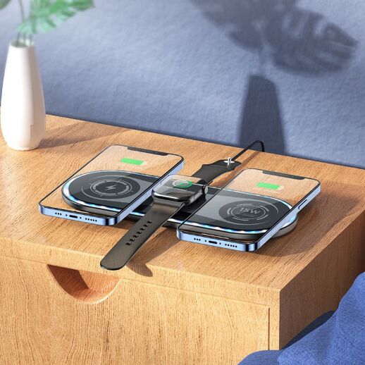 Бездротовий зарядний пристрій BOROFONE BQ14 Absolute 3in1 22.5W wireless fast charger