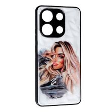 Накладка Prisma Ladies New для Xiaomi Redmi Note 13 (4G) Girl in a hoodie