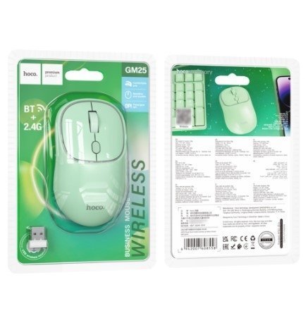 Мишка бездротова HOCO GM25 Royal dual-mode, light green