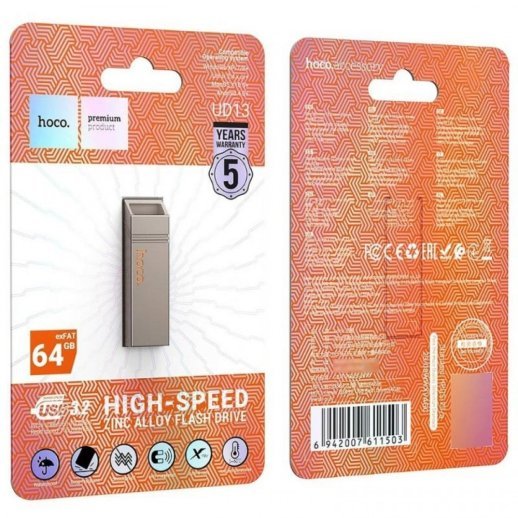 Флеш-память HOCO UD13 (USB3.2/64Gb) (серый)