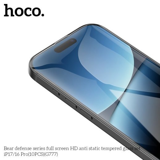 Скло антистатичне загартоване HOCO G777 Bear Defense HD для телефону APPLE iPhone 16 PRO | iPhone 17 6.3"
