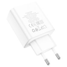 Мережевий зарядний пристрій HOCO C102A QC3.0 28.5W USB×4, білий