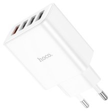 Мережевий зарядний пристрій HOCO C102A QC3.0 28.5W USB×4, білий