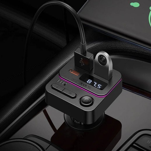 FM Модулятор BOROFONE BC60 Bluetooth / гучномовець, чорний