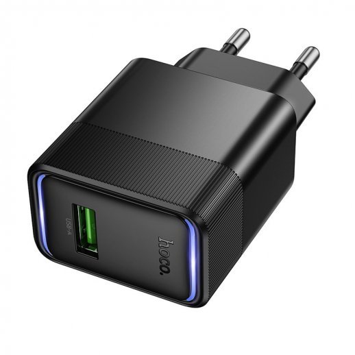 Мережевий зарядний пристрій HOCO CS111A Lounge single-port 22.5W multi-protocol charger, чорний