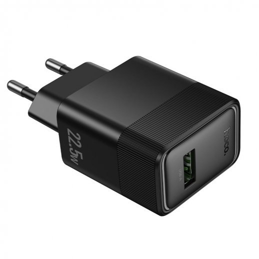 Мережевий зарядний пристрій HOCO CS111A Lounge single-port 22.5W multi-protocol charger, чорний