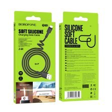 USB кабель BOROFONE BX31 Soft silicone charging data USB - Lightning, ЧОРНИЙ