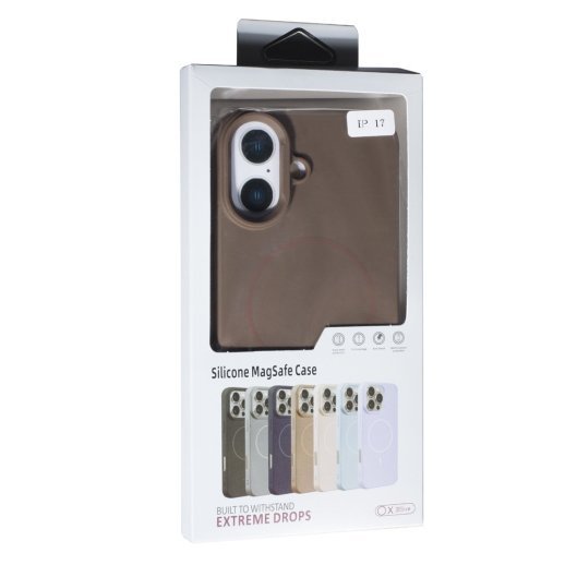 Силіконовий чохолНакладка Color (With Magnit) для Apple iPhone 17 Brown