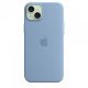 Silicone Case Original With MagSafe and Splash Apple iPhone 15 Plus Winter Blue