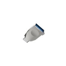 Адаптер HOCO UA9 OTG 3.0 Type-C (папа) для USB (мама), pearl nickel