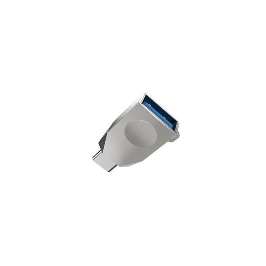 Адаптер HOCO UA9 OTG 3.0 Type-C (папа) для USB (мама), pearl nickel