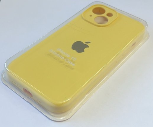 Чехол Silicone Case Copy Apple iPhone 15 Square Mellow Yellow, 14