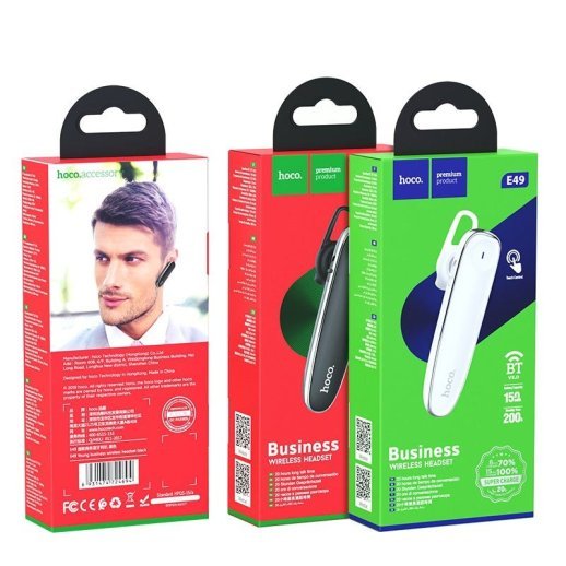 Бездротова Bluetooth-моно-гарнітура HOCO E49, ЧОРНИЙ