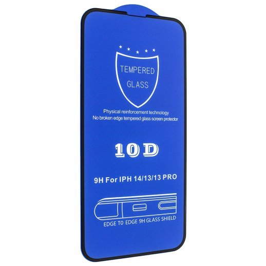 Захисне скло 10D для APPLE iPhone 14 6,1" ЧОРНИЙ