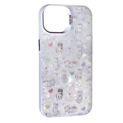 Накладка Soft Milky для Apple iPhone 14 Love cat