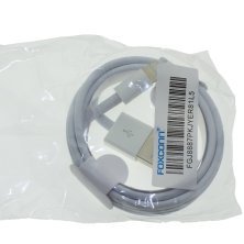 Кабель USB для iPhone USB  -  Lightning Foxconn для iPhone / iPad / iPod, 1 м, білий, кульок