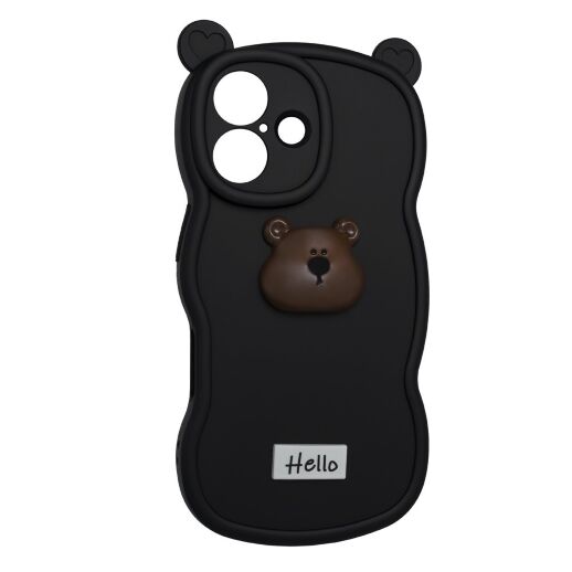 Силікон Hello Bear для Apple iPhone 16 Black
