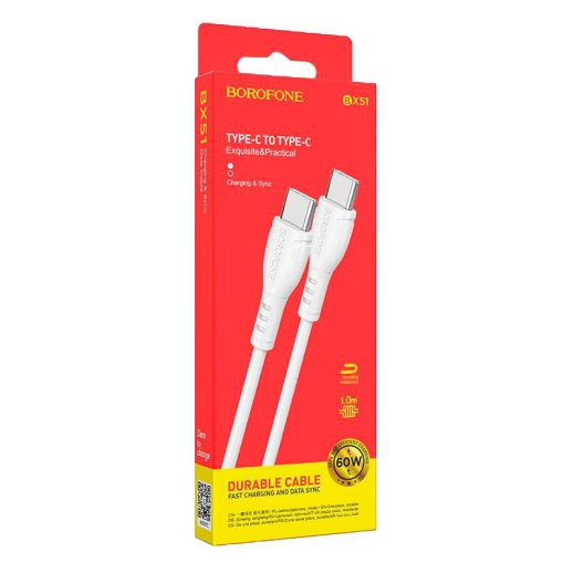 USB-C кабель BOROFONE BX51 Triumph charging data Type-C - Type-C