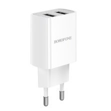 СЗУ Borofone BA53A (2USB/2,1A) (белый)