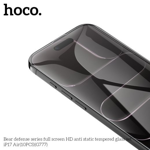 Скло антистатичне загартоване HOCO G777 Bear Defense HD для телефону APPLE iPhone 17 AIR