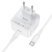 Мережевий зарядний пристрій HOCO C161A Dynamic Power Adapter Set 40W USB-C + кабель Type-C to Type-C, білий
