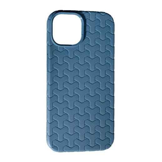 Чохол Leather Case Weaving для Apple iPhone 15 Navy Blue