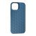 Чохол Leather Case Weaving для Apple iPhone 15 Navy Blue