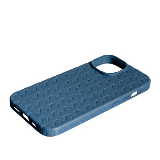 Чохол Leather Case Weaving для Apple iPhone 15 Navy Blue