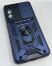 Armor Case With Curtain for Samsung S21 FE Dark Blue