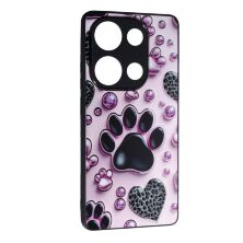 Накладка Fashion Mix для Xiaomi Redmi Note 13 Pro (4G) /Poco M6 Pro (4G) Pink Paws