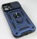 Armor Case With Curtain for Apple Iphone 13 Pro Max Dark Blue