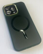 Case Carbone Shield Magsafe  for Apple Iphone 13 Pro Green