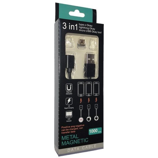 Кабель USB Магнітний micro ЧОРНИЙ